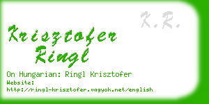 krisztofer ringl business card